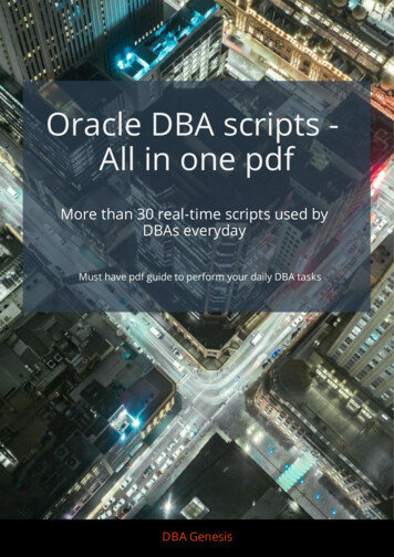 Oracle DBA Scripts - All In One Pdf