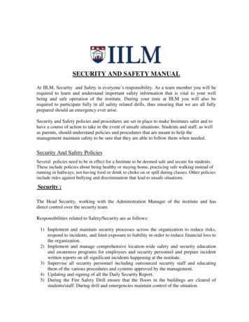 SECURITY AND SAFETY MANUAL - IILM