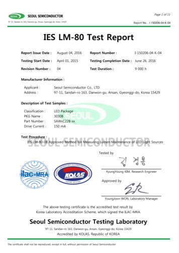 IES LM-80 Test Report - Beyond LED Technology