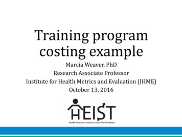 Training Program Costing Example