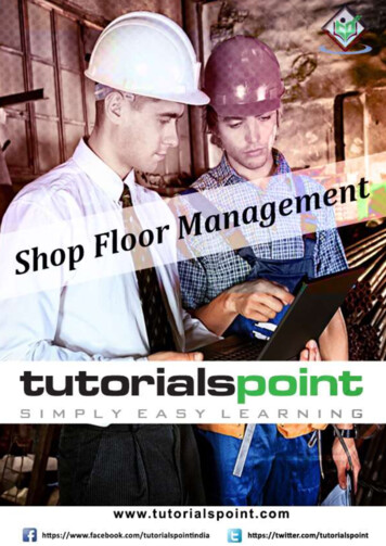 Shop Floor Management - Tutorialspoint
