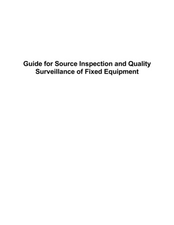 Guide For Source Inspection And Quality Surveillance Of .
