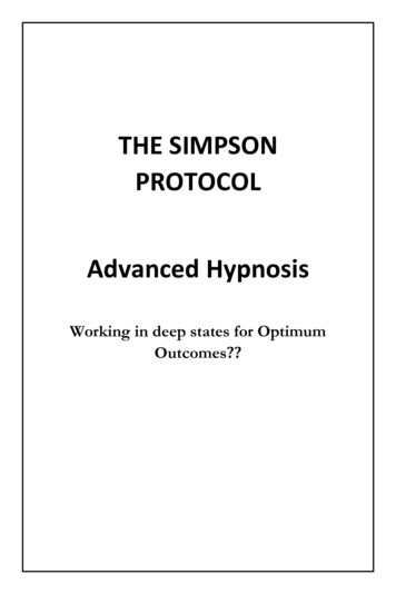THE SIMPSON PROTOCOL Advanced Hypnosis