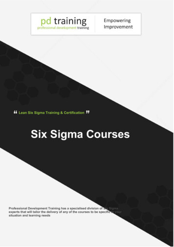 Six Sigma Courses - Professional Development Training