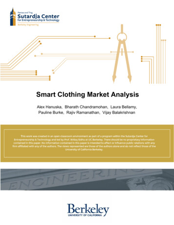 Smart Clothing Market Analysis - Home - UC Berkeley .