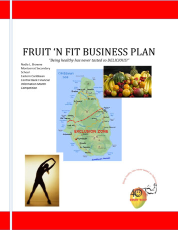 FRUIT ‘N FIT BUSINESS PLAN - Template