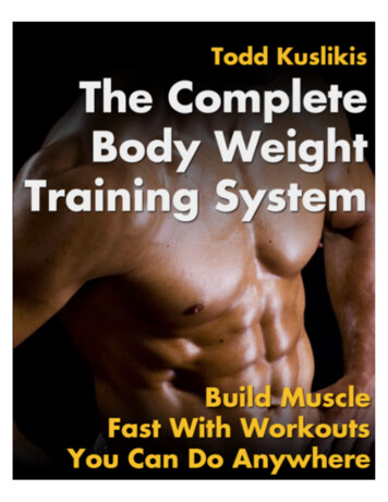 The Compete Body Weight Training System