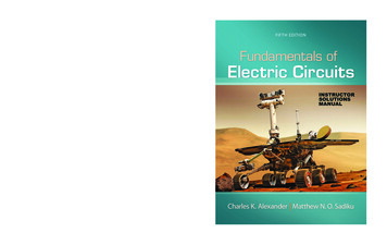 Solutions Manual For Fundamentals Of Electric Circuits