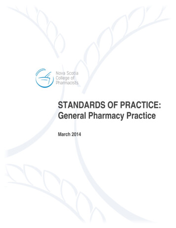 STANDARDS OF PRACTICE: General Pharmacy Practice