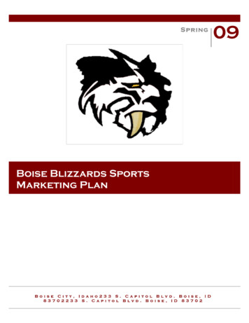 Boise Blizzards Sports Marketing Plan