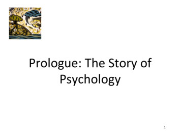 Prologue:TheStoryof Psychology