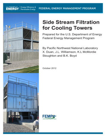 Side Stream Filtration For Cooling Towers - Energy