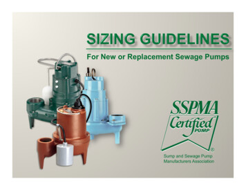 For New Or Replacement Sewage Pumps - SSPMA