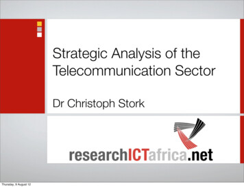 Strategic Analysis Of The Telecommunication Sector