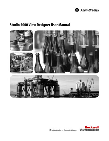 Studio 5000 View Designer User Manual - University Of Toledo