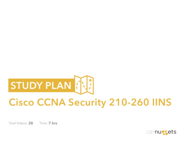 STUDY PLAN Cisco CCNA Security 210-260 IINS