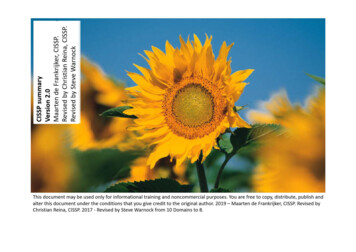 Concepts (10) - Sunflower CISSP