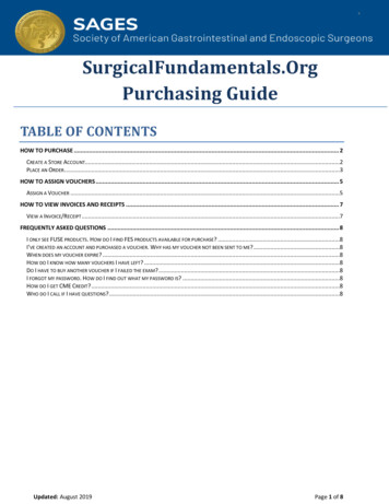 SurgicalFundamentals Purchasing Guide
