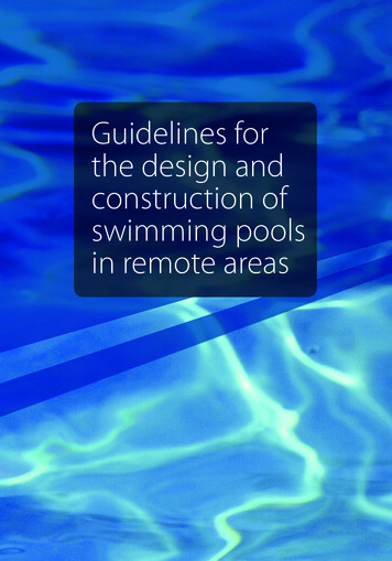 Guidelines For The Design And Construction Of Swimming Pools