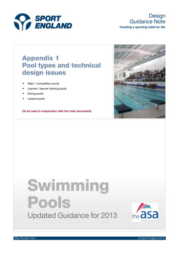 Appendix 1 Pool Types And Technical Design Issues