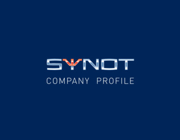COMPANY PROFILE - SYNOT GROUP