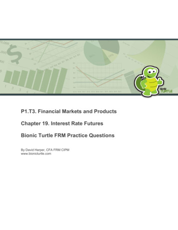 P1.T3. Financial Markets And Products Chapter 19. Interest .