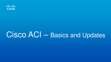 Cisco ACI Basics And Updates