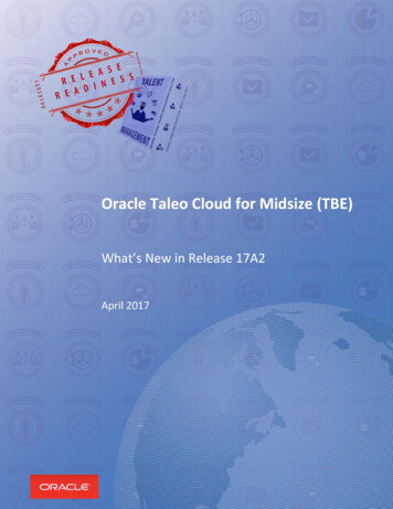 Oracle Taleo Cloud For Midsize (TBE)