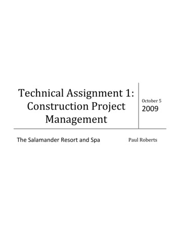 Technical Assignment 1: Construction Project Management