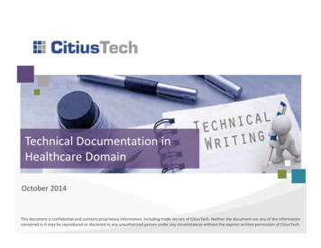 Technical Documentation In Healthcare Domain