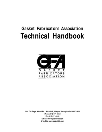 Gasket Fabricators Association Technical Handbook