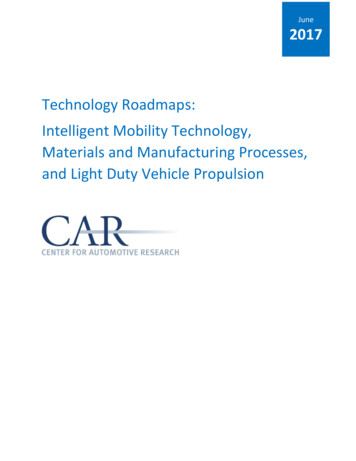 Technology Roadmaps: Intelligent Mobility Technology .