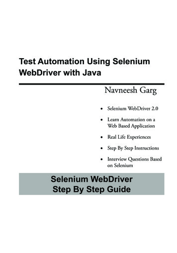Test Automation Using Selenium WebDriver With Java