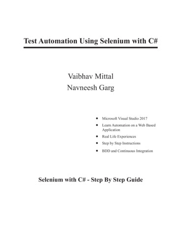 Test Automation Using Selenium With C#