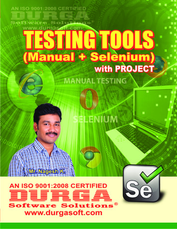 Testing Tools 3 - DURGA SOFT