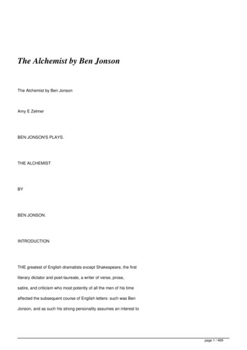 The Alchemist By Ben Jonson - Full Text Archive