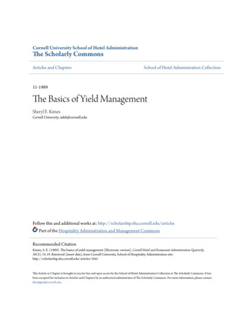 The Basics Of Yield Management - Workforce Partners