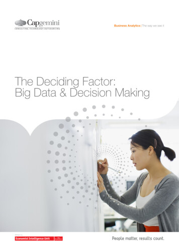 The Deciding Factor: Big Data & Decision Making