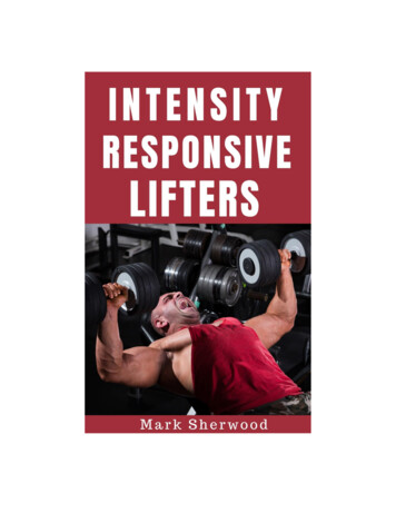 Intensity Responsive Lifters - Precision Point Training