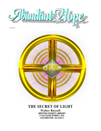 THE SECRET OF LIGHT - Abundanthope 