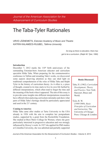 The Taba-Tyler Rationales - Salimi