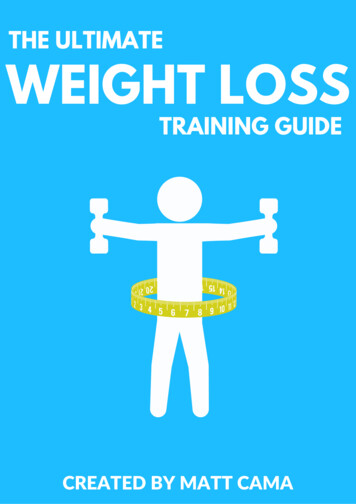 TRAINING GUIDE WEIGHT LOSS - Matt Cama