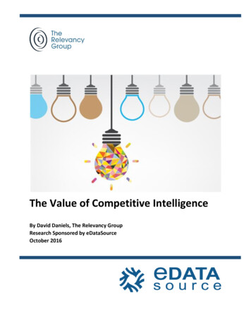 The Value Of Competitive Intelligence - EDataSource