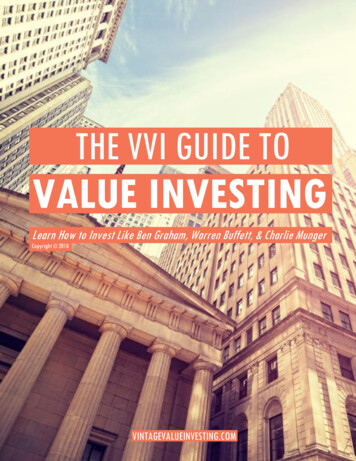 VVI GUIDE TO THE VALUE INVESTING