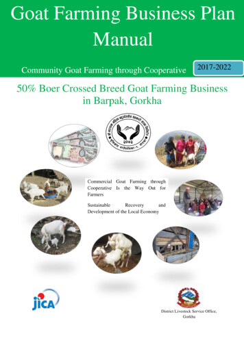 Goat Farming Business Plan Manual - JICA