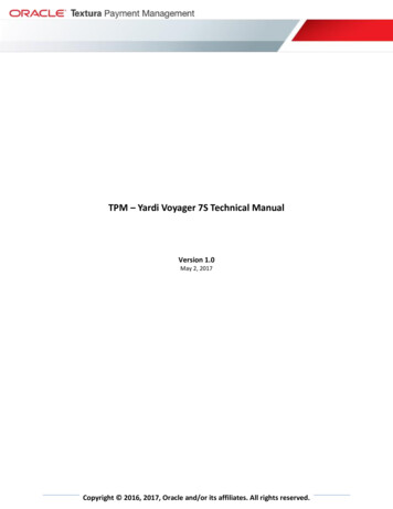 TPM – Yardi Voyager 7S Technical Manual