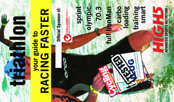 Triathlon RACING FASTER Official Sponsor Of: Sprint .