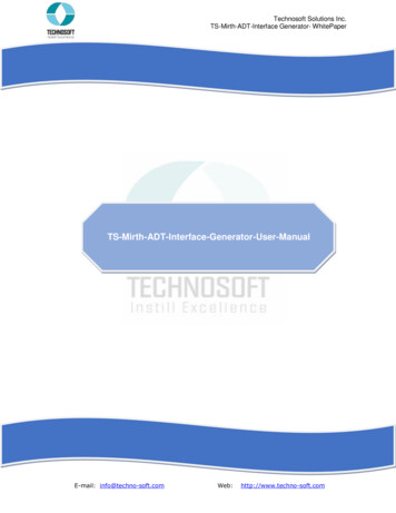 TS-Mirth-ADT-Interface-Generator-User-Manual