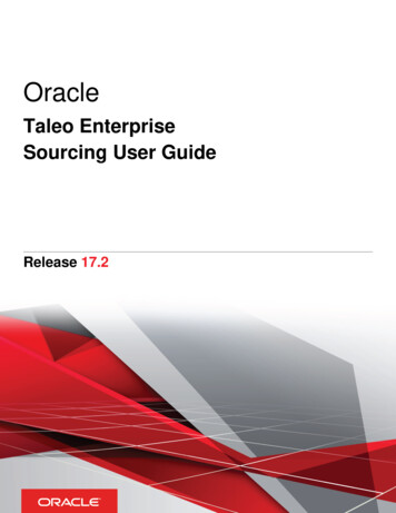 Sourcing User Guide - Oracle