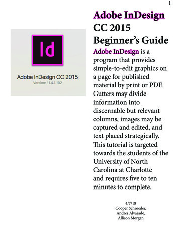 Adobe InDesign CC 2015 Beginner’s Guide
